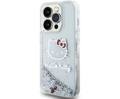 „Hello Kitty“ skystas blizgantis galvanizavimo galvutės logotipo dėklas, skirtas „iPhone 13 Pro“, skaidrus