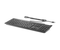Hewlett Packard (HP) HP Slim Klaviatūra su USB jungtimi su laidu - Smartcard - Juodas - US/RUS