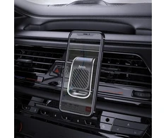 Automobilinis telefono laikiklis Hoco CA74 tvirtinamas į ventiliacijos groteles, magnetinis, juodas-sidabrinis