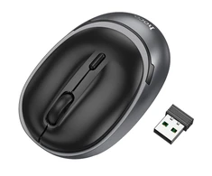 Belaidė pelė Hoco 2,4G 1600 dpi GM34 juodas metal pilka
