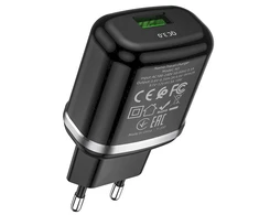 Phone charger Hoco USB A QC3.0 3A 18W N3 juodas