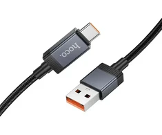 USB A į USB C laidas Hoco 5A su ekranu 1 m X118 juodas