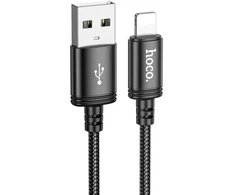 USB A tipo į „Lightning“ tipo laidas Hoco 2,4A 2 m X89 juodas