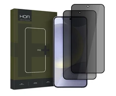 Juodas (Privacy) apsauginis stiklas Samsung Galaxy S25 telefonui „HOFI Glass Pro+ Anti Spy”