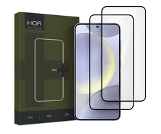 Juodas apsauginis grūdintas stiklas Samsung Galaxy S25 Plus telefonui „Hofi Glass Pro+ 2 vnt.”