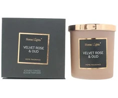 Home Lights Velvet Rose &amp; Oud Scented Candle, 215 g