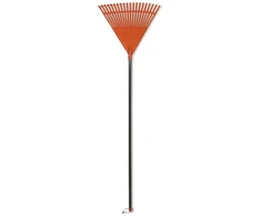Hortus brightsign Lapų grėblys su rankena oranžinis 45cm (20 šakų) 0927006