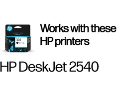 Hewlett Packard (HP) HP 301 juoda originali rašalo kasetė