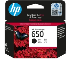 Hewlett Packard (HP) HP 650 juoda originali rašalo kasetė