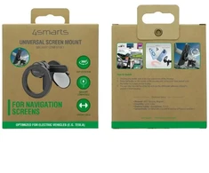 Prie ekrano tvirtinamas magnetinis telefono laikiklis „4smarts Screen Mount“, suderinamas su „MagSafe“, juodas