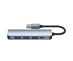 Adapteris HUB 5in1 Tech-Protect V0-HUB pilkos spalvos