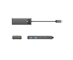 Hub USB-C Orico PAPW2AC-C3 docking station 2x USB-A 3.0 + 2x USB-C 3.0 – juodos spalvos