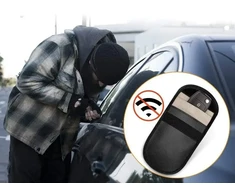 Hurtel Apsaugos nuo vagystės automobilio raktų dėklas radijo blokavimo dėklas be rakto Faraday Box Faraday narvas 14cm su 10cm juodos spalvos