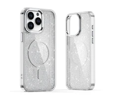 Hurtel Glitter Dėklas MagSafe Compatible skirtas Apple iPhone 17 Pro Max – Semi-skaidrus