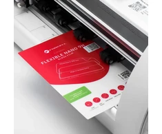 Hibridinė nano stiklo plėvelė pjovimo mašinai 2 ir 3 kartai. Forcell F-Protect Lanksti NANO 9H 0,37mm 196 x 125 mm 10 vnt.