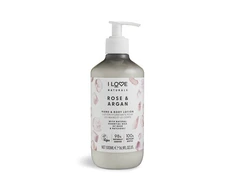 I Love Naturals Collection Vegan Moisturizing Rose &amp; Argan Lotion For Hands &amp; Body, 500 ml