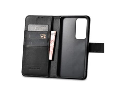 iCarer Wallet Samsung Galaxy S23 Plus leather wallet dėklas telefonui juodos spalvos