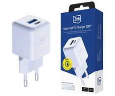 3Mk Apsaugos Priedai - 3mk Hyper GaN Įkroviklis 20W QC4+ PD PPS USB 1A1C Baltas EU