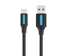Įkrovimo laidas nuo USB-A 2.0 iki USB-C Vention COKBD 0.5 m (juodas)
