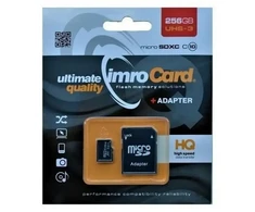 Imro atminties kortelė 256GB Micro SDXC kl. 10 UHS-3 + adapteris