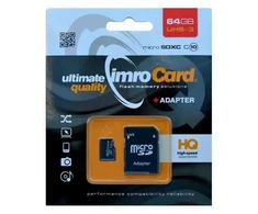 Imro atminties kortelė 64GB Micro SDXC kl. 10 UHS-3 + adapteris