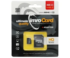 IMRO memory card Micro SD 32GB 100MB/s class 10 UHS 3 su adapteriu SD