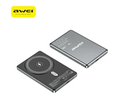 Induction powerbank Awei PA-30 5000mAh MagSafe pilkos spalvos