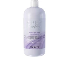 Inebrya GREYlosophy Pilkas By Day Šampūnas tonuojantis šampūnas natūraliai žiliems / balintiems plaukams, 300 ml