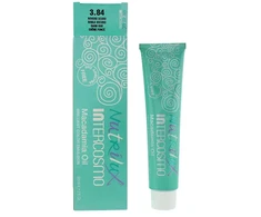 Intercosmo Nutrilux Macadamia Oil Permanent Hair Dye 3.84 Dark Oak, 60 ml