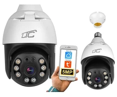 Internetinė rotacinė kamera IP lizdas E27 IP65 PTZ 5Mpix 230V SMART LTC VISION
