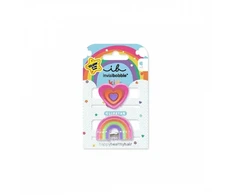 Invisibobble Clipstar Glow Happy Heart - Plaukų sagtukas 2pcs