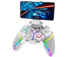 „iPega 9666BH“ „Bluetooth“ RGB žaidimų pultas, skirtas „Android“ / „iOS“ / „PS3“ / „PS4“ / „PC“ / „N-Switch“ Baltas