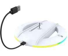 - „iPega P5S025S“ vertikalus stovas su RGB šviesa, skirtas „PS5 Slim Baltas“