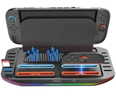 „iPega SW2210“ daugiafunkcis įkrovimo RGB stovas, skirtas „Nintendo Switch 2“, juodas