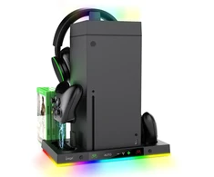 iPega XBX024S daugiafunkcis įkrovimo RGB stovas su aušinimu, skirtas XBOX (pažeista pakuotė)