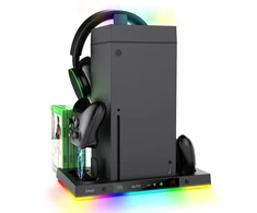 iPega XBX024S daugiafunkcis įkrovimo RGB stovas su aušinimu, skirtas Xbox