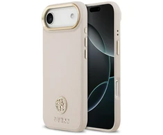 Dėklas Guess Grained Strass Logo MagSafe iPhone Air Case - Rožinė