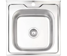 Izlietne virtuves AB 500X500x0.6MM ar sifonu, uzliekama
