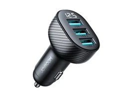 Automobilinis įkroviklis Joyroom JR-CCD03 3xUSB-A 17W juodas