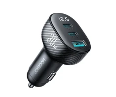 Automobilinis įkroviklis Joyroom JR-CCD04 2xUSB-C/USB-A 30W juodas