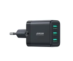 Sieninis įkroviklis Joyroom JR-TCN02, 3.4A 3xUSB (juodas)