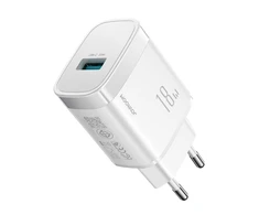 Joyroom JR-TF4 18W USB-A sieninis įkroviklis - Baltas