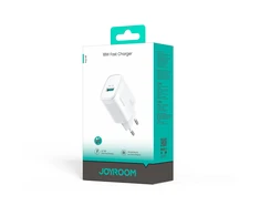 Joyroom JR-TF4 18W sieninis įkroviklis su 3A USB-A - USB-C 1m laidu - baltas