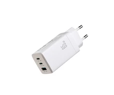 Joyroom JR-TG10 65W GaN 2x USB-C + USB-A sieninis įkroviklis su 100W USB-C - USB-C 1,2 m laidu - baltas