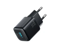 Joyroom JR-TG7 33W USB-A + USB-C sieninis įkroviklis – juodas