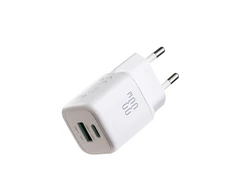 Joyroom JR-TG7 33W USB-A + USB-C sieninis įkroviklis – baltas