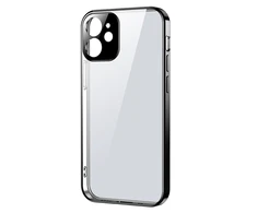 Joyroom New Beauty Series ultra plonas with electroplated frame iPhone 12 Pro Max dėklas telefonui juodos spalvos (JR-BP744)