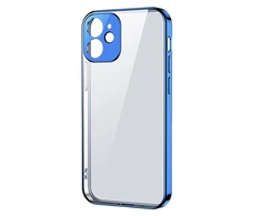 Joyroom New Beauty Series ultra plonas with electroplated frame iPhone 12 Pro Max dark-dėklas telefonui mėlynos spalvos (JR-BP744)