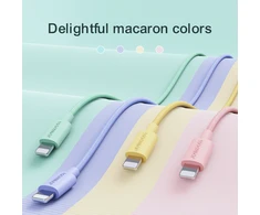 Joyroom Colorful Data kabelis S-2030M13 USB-A / Lightning 2.4A 2m – rožinės spalvos
