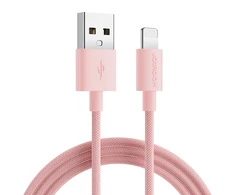 Joyroom Colorful Data kabelis S-2030M13 USB-A / Lightning 2.4A 2m – rožinės spalvos